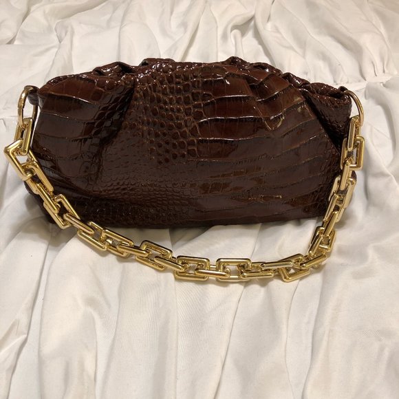 Brown Faux Croc Bag - Picture 3 of 5